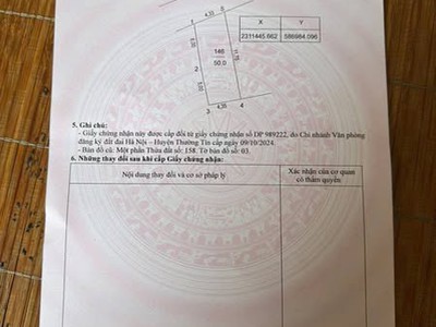 Chính chủ gửi bán đất thôn Nhị Khê gần sân bóng hơn 4ty 1