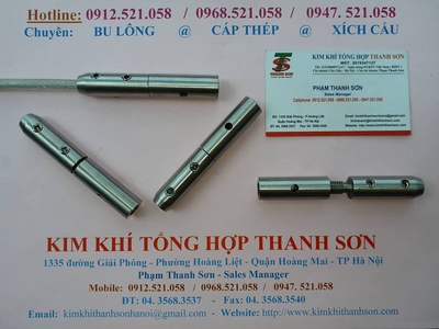 Cáp tăng đơ cầu thang dây cáp nhà hiện đại Hà Nội 0912521058 Thanh Sơn có tăng đơ ống tròn 304 INOX 1
