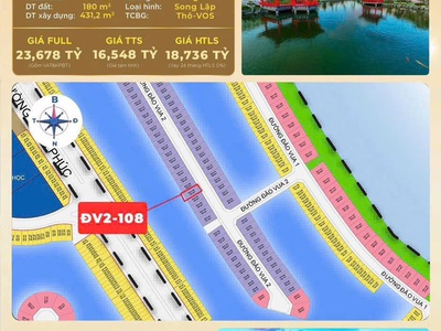 Biệt thự song lập Đảo Vua 2-108 căn nhà viên mãn , chỉ còn 1 căn 2