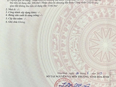 Siêu phẩm cực hiếm 1206,9m tại tp hòa bình-tỉnh hòa bình 3