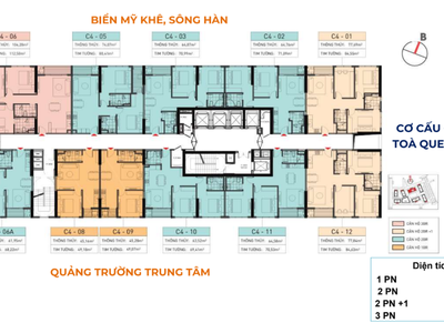 Căn 3PN, DT 104.28m  Capital Square  View sông Hàn  Vốn ban đầu 2,5 tỷ  CK đến 17 2