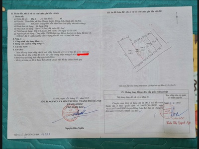 Bán lô đất 216,4m  mặt tiền rộng   xã thiên lộc  kim chung cũ , đông anh   hà nội 0