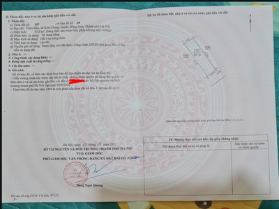 Chính chủ bán lô đất 67m  vuông vắn   xã thiên lộc  kim chung cũ , đông anh   hà nội 0