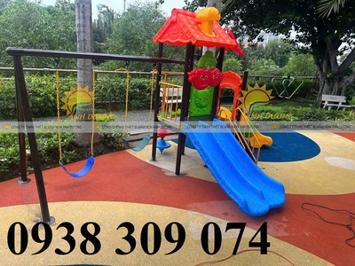 Bộ cầu trượt xích đu trẻ em,bộ liên hoàn cầu trượt trẻ em GR 1