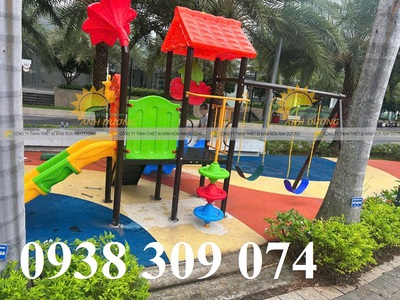 Bộ cầu trượt xích đu trẻ em,bộ liên hoàn cầu trượt trẻ em GR 3