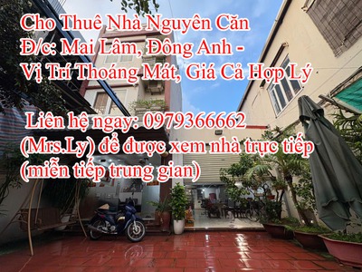 Cho thuê nhà nguyên căn ở mai lâm, đông anh - vị trí thoáng mát, giá cả hợp lý 0
