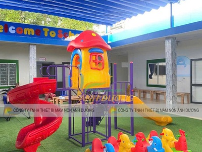 Bộ cầu trượt xích đu trẻ em,bộ liên hoàn cầu trượt trẻ em GR 5