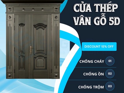 Cửa Thép Vân Gỗ 5D   Đẹp Mãi Với Thời Gian 0