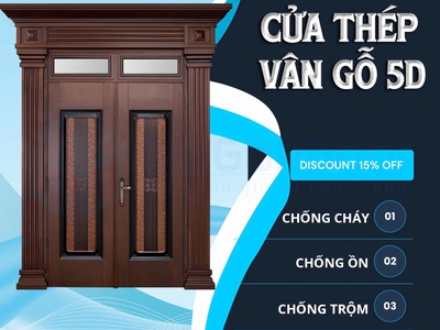Cửa Thép Vân Gỗ 5D   Đẹp Mãi Với Thời Gian 1