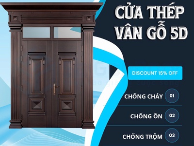 Cửa Thép Vân Gỗ 5D   Đẹp Mãi Với Thời Gian 2
