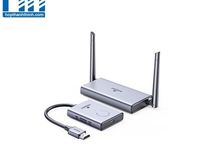 Bộ phát nhận tín hiệu HDMI VGA không dây 50m 1080p 60hz sóng 5Ghz Ugreen 50633A cao cấp  vỏ nhôm 0