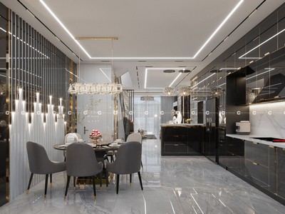 Tủ bếp Acrylic Gỗ MDF Thiết Kế Thanh Lịch, Hiện Đại 0
