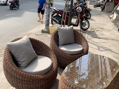 Sofa sò nhựa giả mây giá rẻ 0