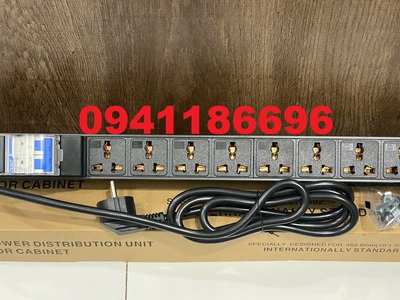 Sắn thanh nguồn PDU, ổ điện 12 ổ cắm đa năng 32A có kèm dây nguồn 2M hãng Ancomteck 1