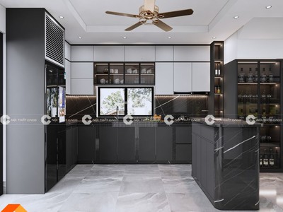 Tủ Bếp MDF Thiết Kế Chữ L Hiện Đại Cho Nhà Phố 2