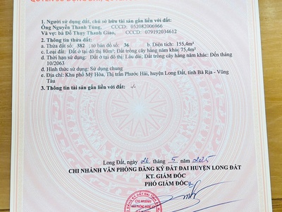Siêu phẩm đất đẹp - giá tốt - vị trí đắc địa tại : phước  hải-  long đất -  bà rịa vũng tàu 4