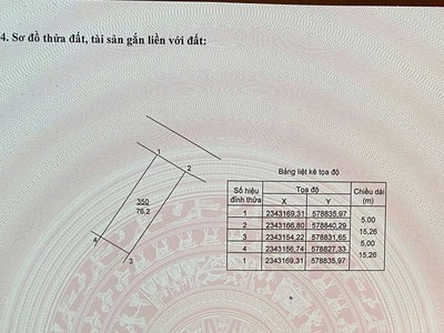 Bán 76m tổ 10 tt quang minh,mt 5m,trục kinh doanh,ô tô tránh 4