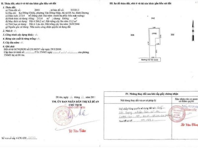 Bán nhà đất 213.4m2- trung tâm Dĩ An, Bình Dương. 0