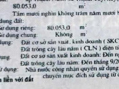  Bán đất công nghiệp giá tốt 80.053m2   ĐÃ CÓ CHỦ TRƯƠNG XÂY NHÀ MÁY CHẾ BIẾN CỒN 0