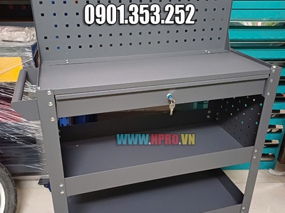 Xe đẩy 3 tầng để đồ nghề, dụng cụ, các vật dụng khác 2