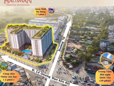Căn ngoại giao tầng đẹp tại hausman premium residences đại mỗ 3