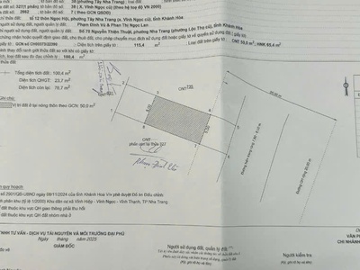 Cần bán lô đất mặt tiền - xóm chiếu, vĩnh ngọc, tp. nha trang - giá 2,7 tỷ  - diện tích: 100m 3