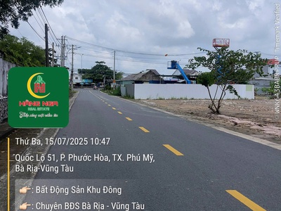 Đất nền phú mỹ nằm giữa lòng tp cảng cái mép - thị vãi 1