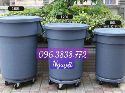 Thùng rác nhà bếp 120Lit có bánh xe giúp giữ gìn vệ sinh sạch sẽ 2