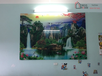 Báo giá tranh kính 3d phong cảnh thiên nhiên sang trọng 0