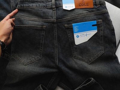 Quần jean Jacobs Cole slim co giãn nhẹ màu BLUE 93 6