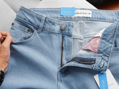 Quần jean Jacobs Cole slim co giãn nhẹ màu BLUE 95 2