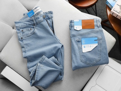Quần jean Jacobs Cole slim co giãn nhẹ màu BLUE 95 1