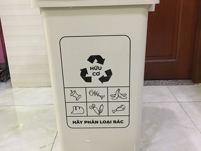 Thùng Rác Ghép Bộ 2   Nắp Màu Giúp Phân Loại Rác Thải Tại Nguồn 1