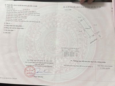 Bán đất tại Khu nhà ở Anh Dũng 5 Dương Kinh, Hải Phòng, giá chỉ 1 tỷ 7xx 0