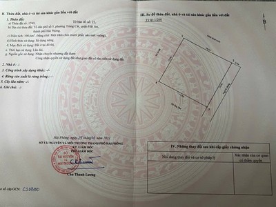  BÁN lÔ dẤT dẸP   nGÕ 33 cÁT kHÊ, tRÀNG cÁT, hẢI aN 2