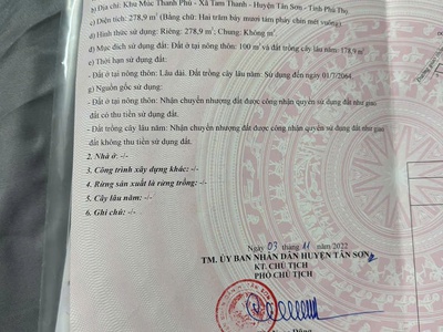 Hót  chính chủ bán - siêu phẩm đất đẹp - giá hợp lý - giá bán : 460 triệu 1