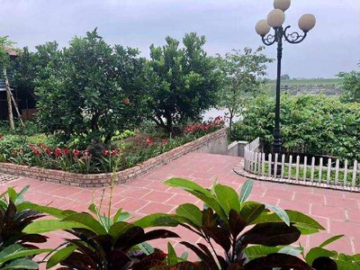 Biệt thự sân vườn bồ đề, 1200m x 3 tầng, mặt tiền 25m, tựa sơn hướng thuỷ, nội thất cao cấp, tiểu 1