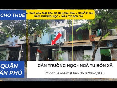 Cho thuê nhà mặt tiền đỗ bí 99m , 2lầu - 17 triệu 0