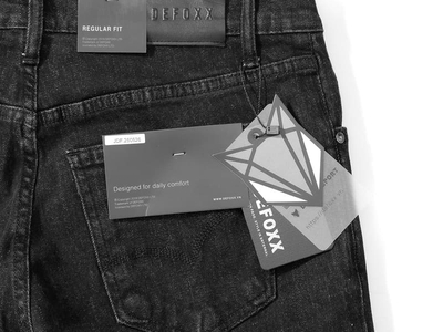 Quần jean ống suông Defoxx đen muối tiêu indigo co giãn nhẹ 14
