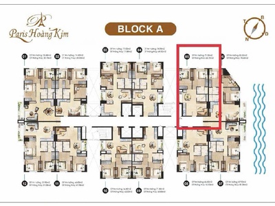 Căn hộ cao cấp paris hoàng kim, trung tâm q2 ,  72m2  8x9  2 pn chỉ 6,5 tỷ 1