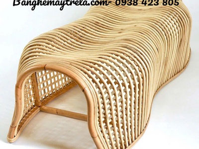 Ghế băng mây uốn caro 7
