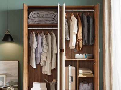 Tủ Quần Áo Gỗ Công Nghiệp MDF Màu Vàng Vân Gỗ 2
