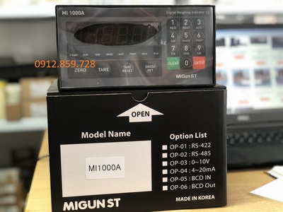 Đầu cân điện tử MI1000A, xuất xứ: Migun st   Hàn Quốc 0
