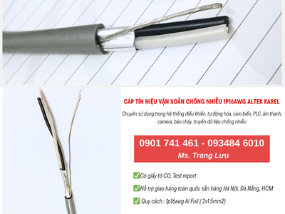 Cáp tín hiệu vặn xoắn 1p16awg Đà Nẵng, Hà Nội, Hồ Chí Minh 0