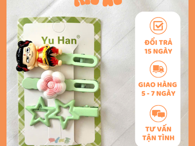 Set 3 Kẹp Tóc Natra Xanh Lá   nhỏ xinh nhưng cực kỳ cuốn hút ✨ 0
