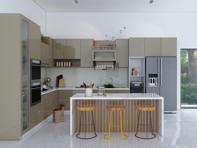 Tủ Bếp Nhựa Picomat Phủ Acrylic Bóng Gương 1