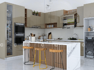 Tủ Bếp Nhựa Picomat Phủ Acrylic Bóng Gương 0