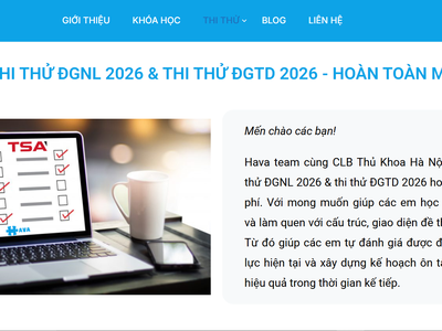 HavaEdu.vn - Nền tảng ôn luyện thi ĐGNL, ĐGTD và Tốt nghiệp THPT hiệu quả, giúp học sinh chinh phục 1