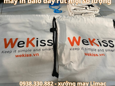 Xưởng sản xuất balo dây rút we kiss màu xám 0