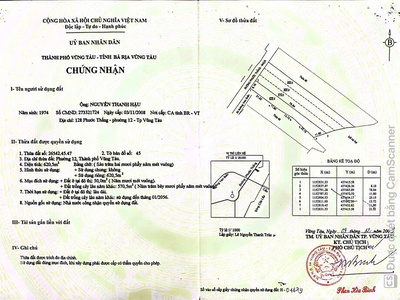 Bán gấp lô đất mặt tiền đường phước thắng   sát đường ven biển   0